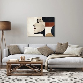 Üveg kép - Nő profilból (70x50 cm)