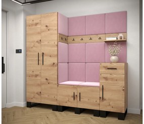 Előszobabútor Amanda 1 (artisan tölgy + rózsaszín). 1085858