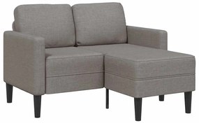 tópszínű anyagból 2 üléses kanapé L-alakú kanapéval 125 cm