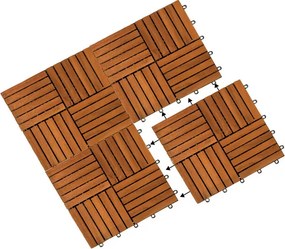 Deuba Fa padlólapok Quatro mozaik - készlet 11 db, 30x30 cm