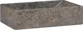 vidaXL magasfényű szürke márvány mosdókagyló 45 x 30 x 12 cm