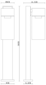 Globo 31976 - Kültéri lámpa ETSI 1xE27/40W/230V 50 cm IP44