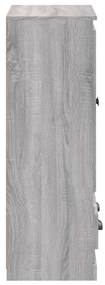 szürke sonoma szerelt fa magasszekrény 60x35,5x103,5 cm