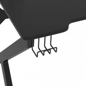 fekete K-lábú gamer asztal 110 x 60 x 75 cm