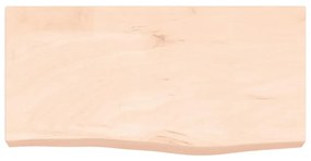 kezeletlen tömör fa fürdőszobai pult 60x30x(2-6) cm