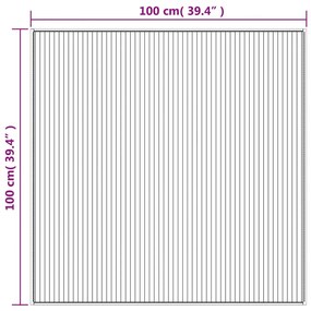 sötétbarna bambusz négyzet alakú szőnyeg 100 x 100 cm