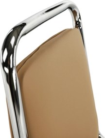 Szék tárgyalóterembe, barna textilbőr, ZEKI