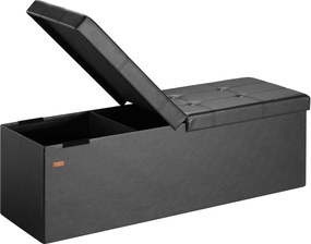 Deuba Tárolópad felnyitható fedéllel 115x38x38 cm - fekete