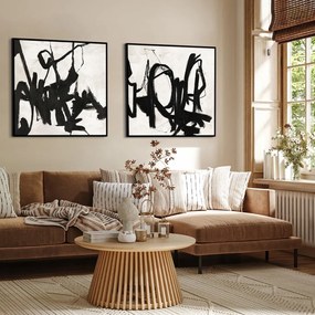 Kézzel festett kép 100x100 cm Playblack 1 - Malerifabrikken