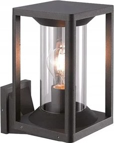 Kültéri kerti fali lámpa fekete ipari IP65 Su-ma