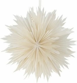 Ice akasztós papírcsillag dekoráció, 50 cm, fehér