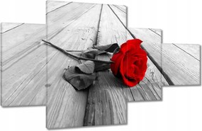 Vászonkép 130x80 Vörös rózsa a hídon