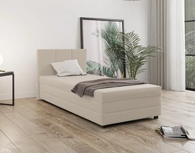 Boxspring ágy, egyszemélyes, bézs, 110x200, univerzális, ALEXA