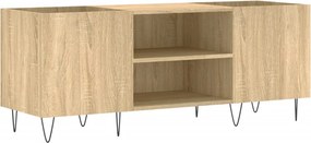 vidaXL sonoma tölgy színű szerelt fa hanglemezszekrény 121x38x48 cm