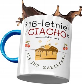 Kék Bögre Születésnapra 16 16. 16. Nyomtatott Fotóval