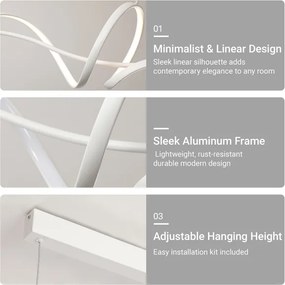 Brilagi - LED dimmelhető kábeles csillár SIGNATURE LED/55W/230V 120x23 cm fehér + távirányító