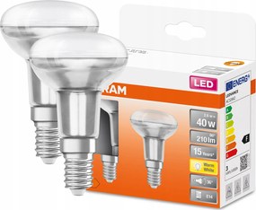2x Led izzó E14 R50 2,6W 40W 210lm 2700K Osram