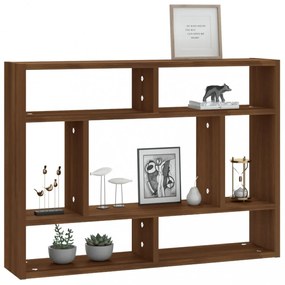 barna tölgy színű szerelt fa fali polc 75 x 16 x 55 cm