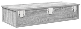 Falipolc fiókokkal szürke sonoma 80x31x17 cm műszaki fa