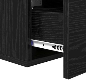 Éjjeliszekrény 2 pcs Musta tammi 35 x 35 x 20 cm Faanyag