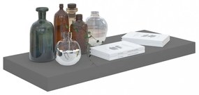 magasfényű szürke MDF lebegő fali polc 60 x 23,5 x 3,8 cm