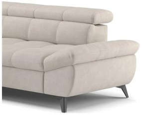 Beige MARANO balos sarokkanapé ággyá alakítható, L-alakú