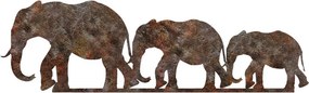Rusty fém faldekoráció, 15×50 cm