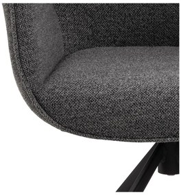 Sötétszürke kárpitozott étkezőfotel Aura – Actona