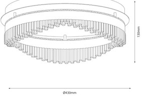 LED mennyezeti lámpa LED/36W/230V Ø 43 cm arany