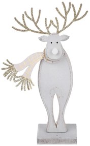 Karácsonyi rénszarvas figura sállal - Ego Dekor