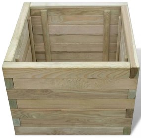 négyszögletes fa magaságyás 50 x 50 x 40 cm