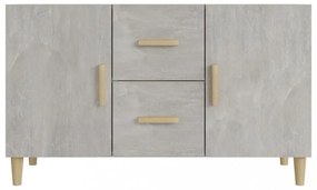 betonszürke szerelt fa tálalószekrény 100 x 36 x 60 cm