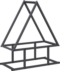 vidaXL antracitszürke hidegen hengerelt acél tűzifatároló 50x25x60 cm