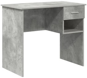 íróasztal tárolóval beton szürke 90x49.5x75 cm Mérnöki fa