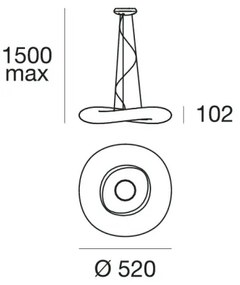 Linea Light 8005 - LED Dimmelhető csillár zsinóron MR. MAGOO LED/23W/230V
