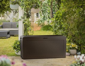 KETER SAMOA műrattan kerti tároló 270L, barna 246962 (17209570)