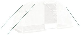 fehér acélvázas melegház 8 m² 4 x 2 x 2 m