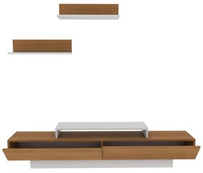 Nappali fal Lusalona (fehér + teak). 1107307