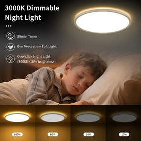 Brilagi - ULTRA SLIM LED fényerőszabályozható lámpatest LED/18W/230V Ø 30 cm fehér + távirányító