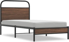 vidaXL ágykeret matrac nélkül 100x200 cm barna tölgyfa műfa