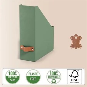 Iratpapucs, karton, 100 mm, LEITZ Puro, zsályazöld (E24710050)