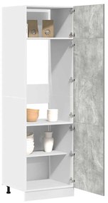 betonszürke forgácslap szekrény hűtőhöz 60 x 57 x 207 cm