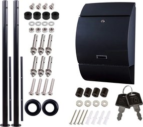 STILISTA Postaláda állvánnyal acél 33 x 17 cm