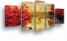 Vászonkép 170x100 Absztrakt modern vörös arany textúra energia szenvedély