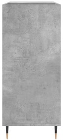 betonszürke szerelt fa hanglemezszekrény 84,5 x 38 x 89 cm