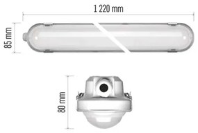 LED Ipari lámpa vészhelyzeti modullal LED/32/40/48/54W/230V 4000/6500K IP66