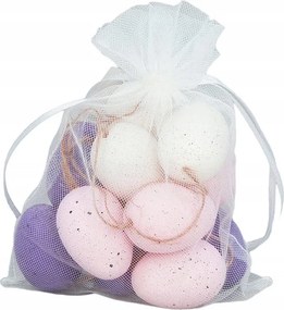 Műanyag Tojás 5cm 12db mix rózsaszín-lila