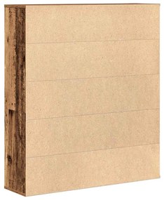 antik fa színű szerelt fa könyvespolc 89x24x101,5 cm