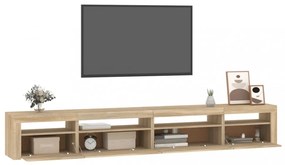 sonoma tölgy színű TV-szekrény LED-lámpákkal 270x35x40 cm