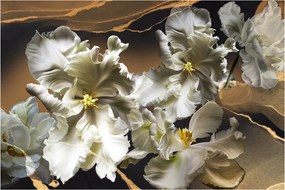 Kép - Orchidea virágok márvány háttérrel (90x60 cm)
